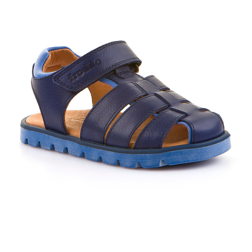Froddo Leather Closed Toe Sandal In Dark Blue