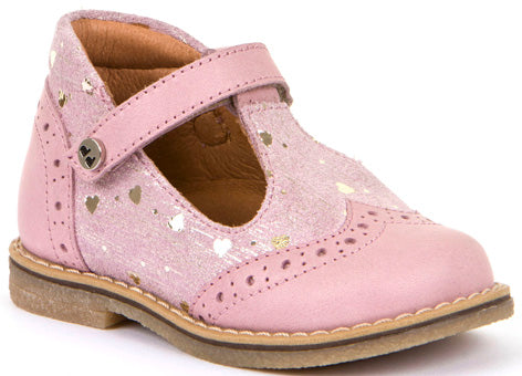 Froddo Leather T bar Shoes Pink