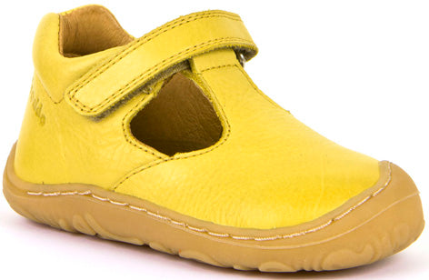 Froddo Leather T bar Shoes Yellow
