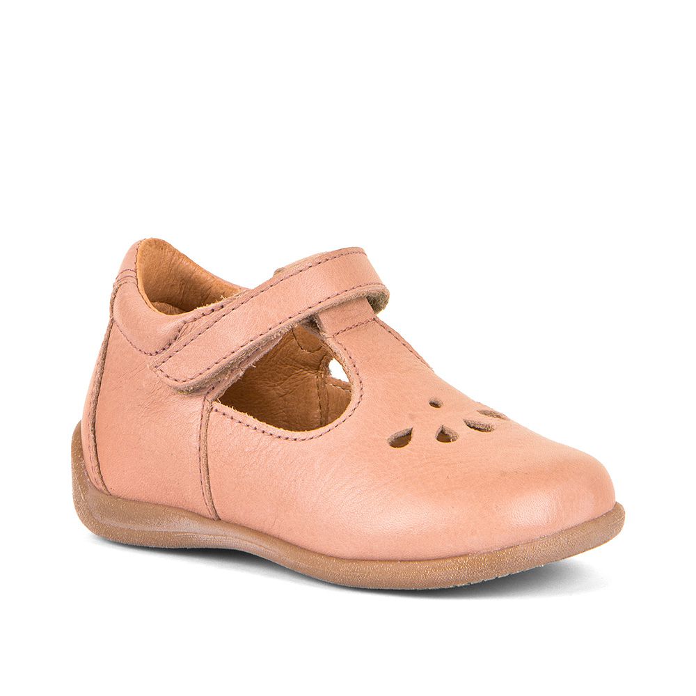 Froddo Leather T bar Nude Shoes