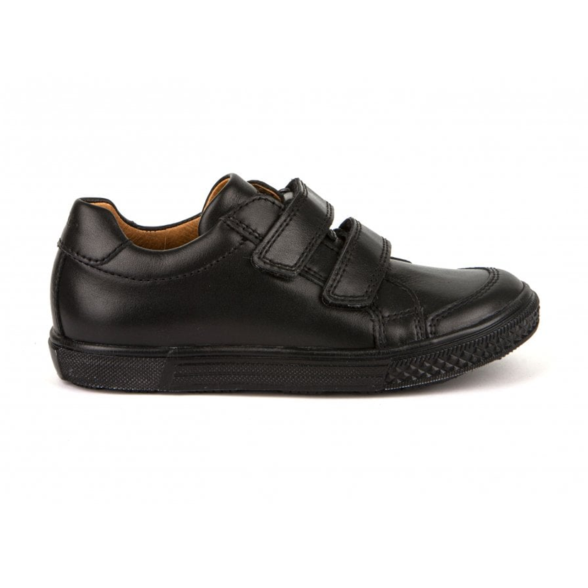 Froddo Black leather Velcro School Shoes