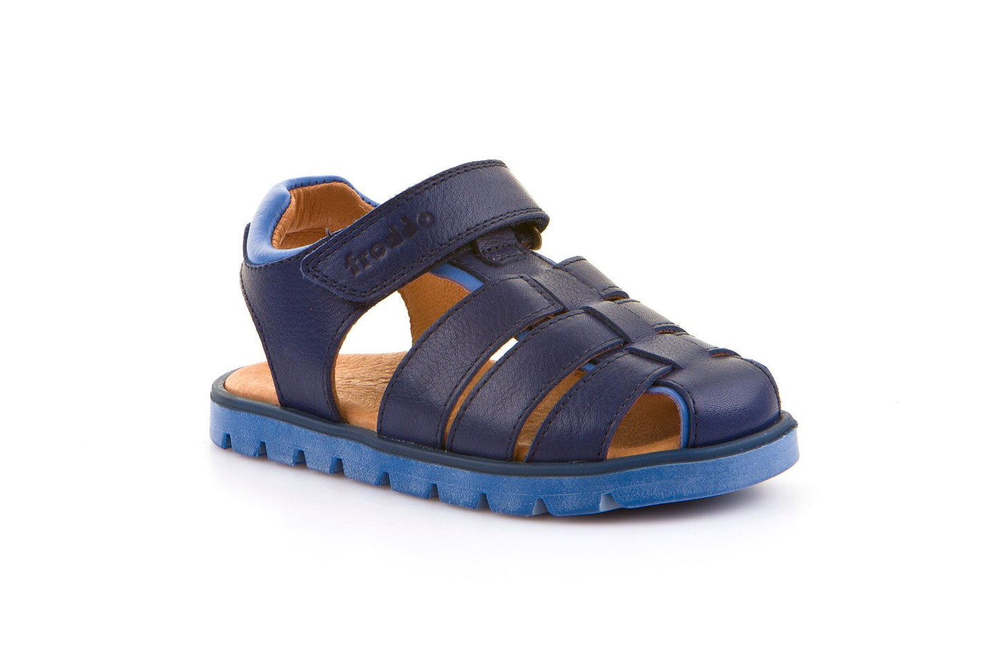 Froddo Leather Closed Toe Sandal In Dark Blue