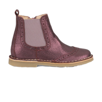 Petit Nord Copenhagen Plum Leather Ankle Boots