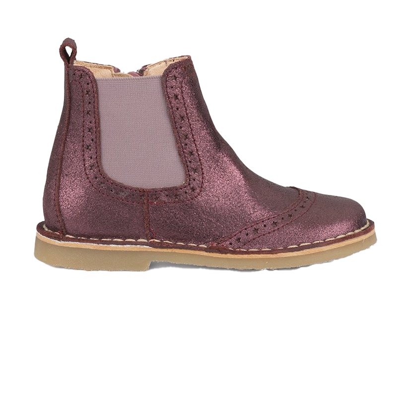 Petit Nord Copenhagen Plum Leather Ankle Boots