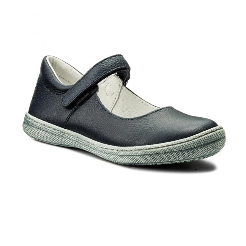 Primigi Navy Leather Mary Janes Marshmallow Kids