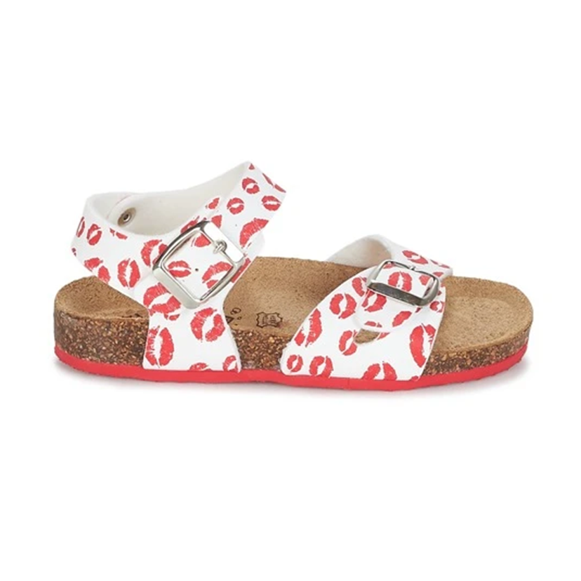 Girls Red & White Sandals For Summer main image 0