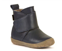 Froddo  Paux Dark Blue Leather Boot With Sheepskin Lining