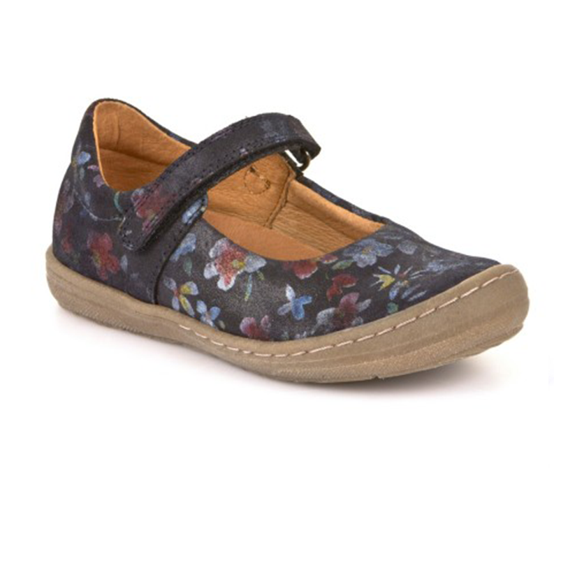 Froddo Blue Floral Leather Mary Janes