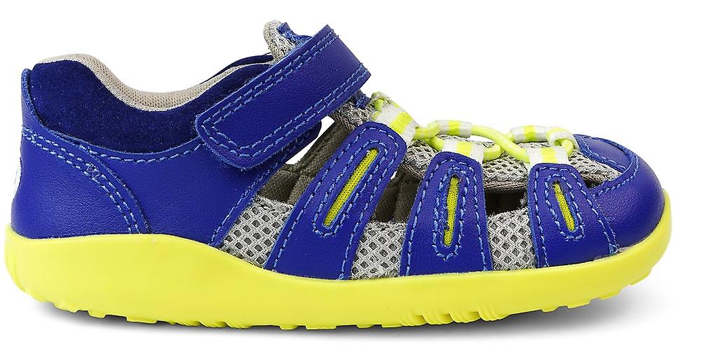 Bobux I Walk Summit Blueberry + Neon Sandals