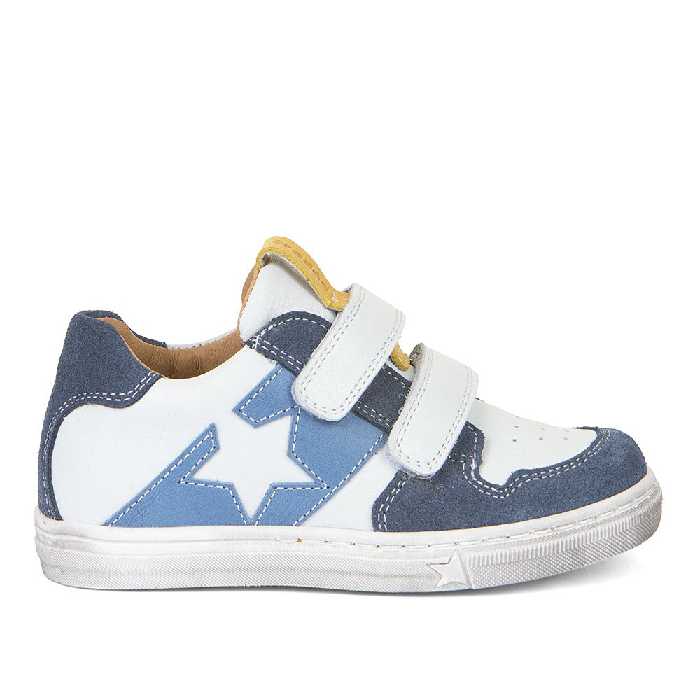 Froddo White & Blue Leather Trainers