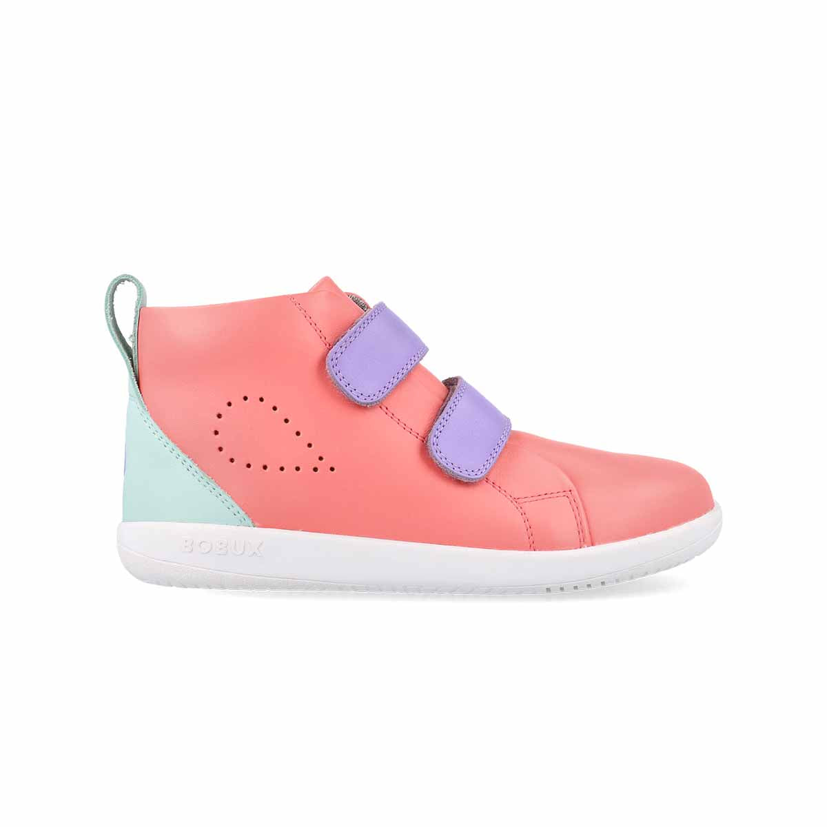 Bobux KP Grass Court High  High Ocean Coral+Mauve Combo Boots