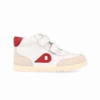 Bobux KP Champ High Chalk  + Radiant Red Trainers