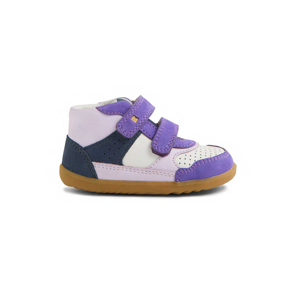 Bobux Step Up Harley Opulent Purple White High Top Trainers
