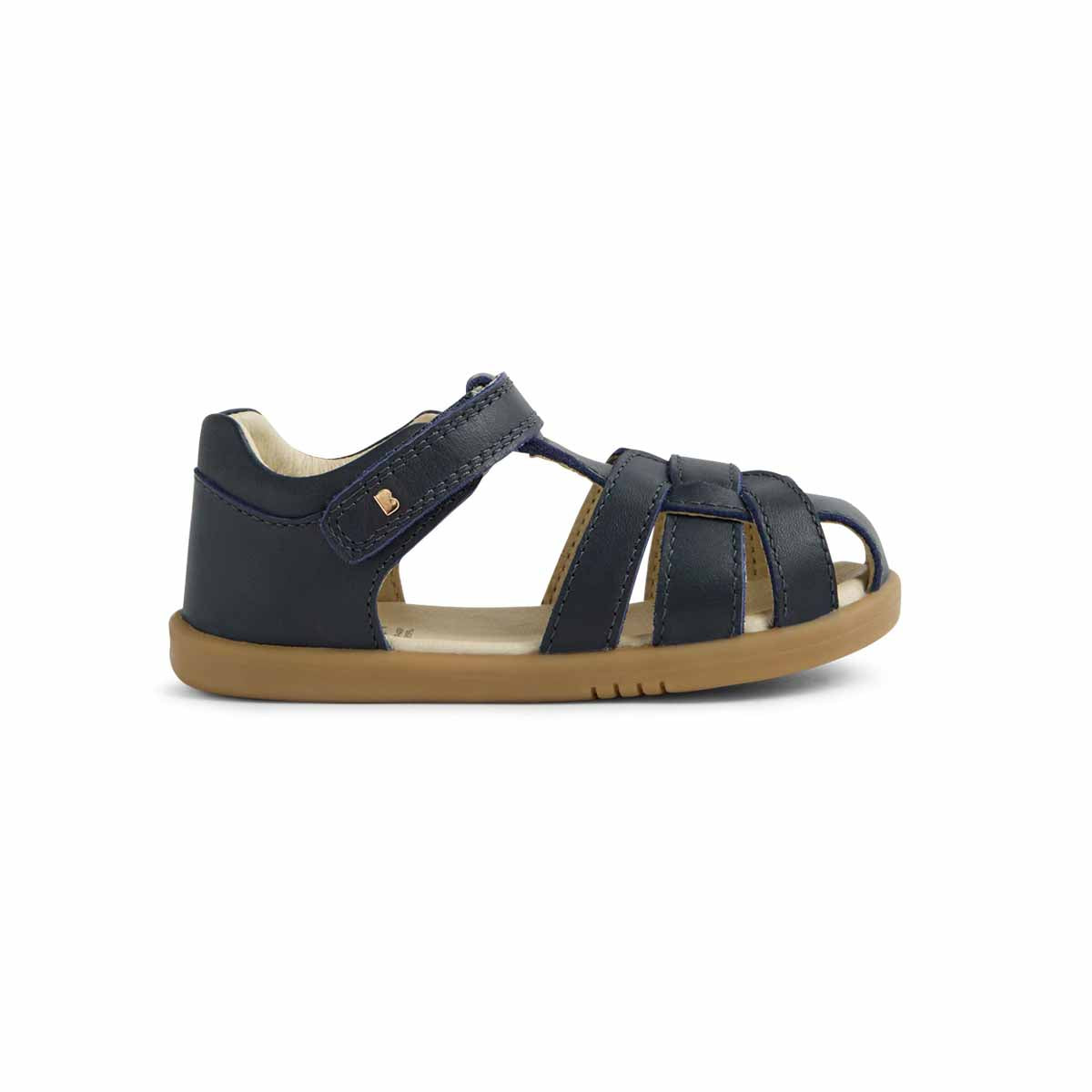 Bobux I Walk Navy Skip Twist Leather Sandals