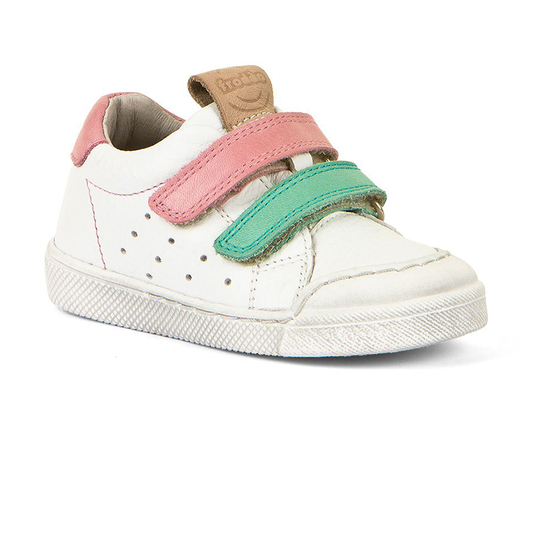 Froddo White and Pink Leather Trainers