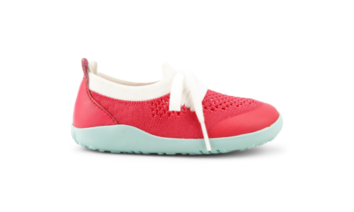 Bobux I Walk Play Knit Guava + White Trainers