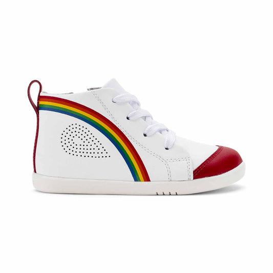 Bobux I Walk Alley-Oop White+Red+Rainbow Trainers