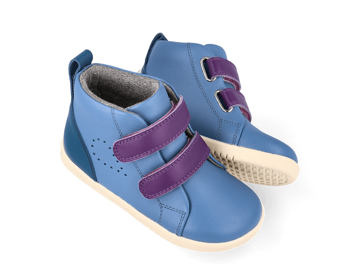 Bobux I Walk Grass Court High Elemental Blue + Purple