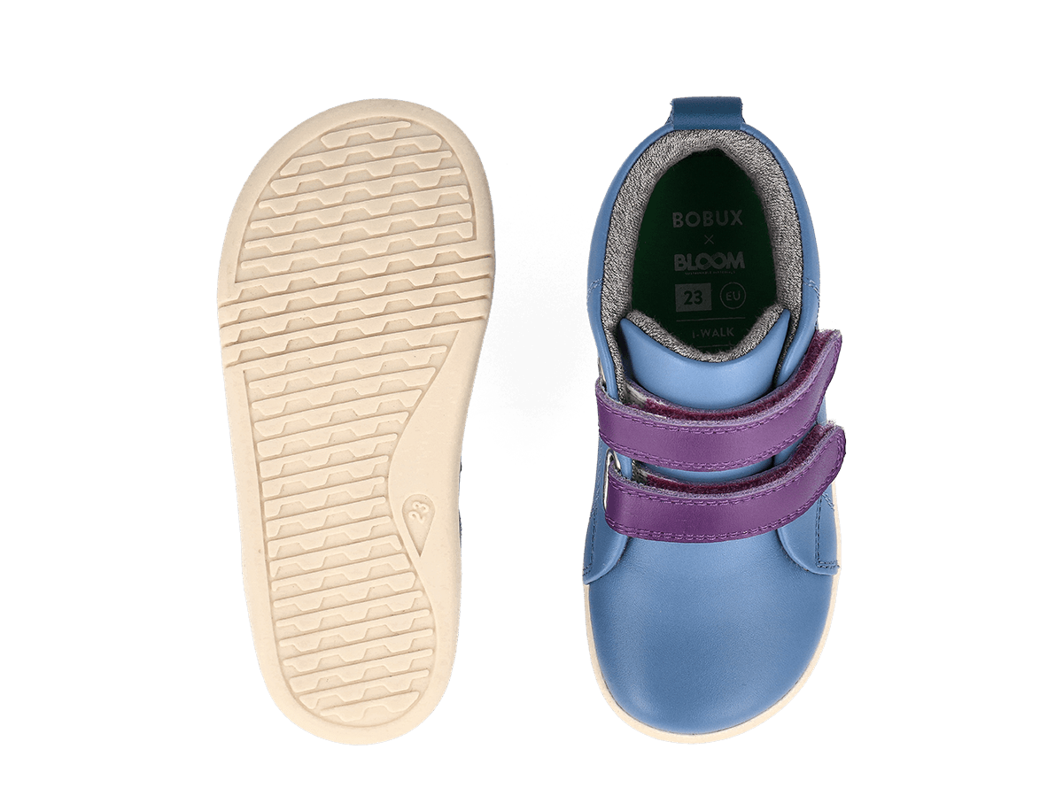 Bobux I Walk Grass Court High Elemental Blue + Purple