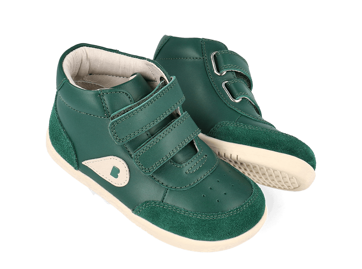 Bobux I Walk Champ High Deep Emerald + Chalk Trainers