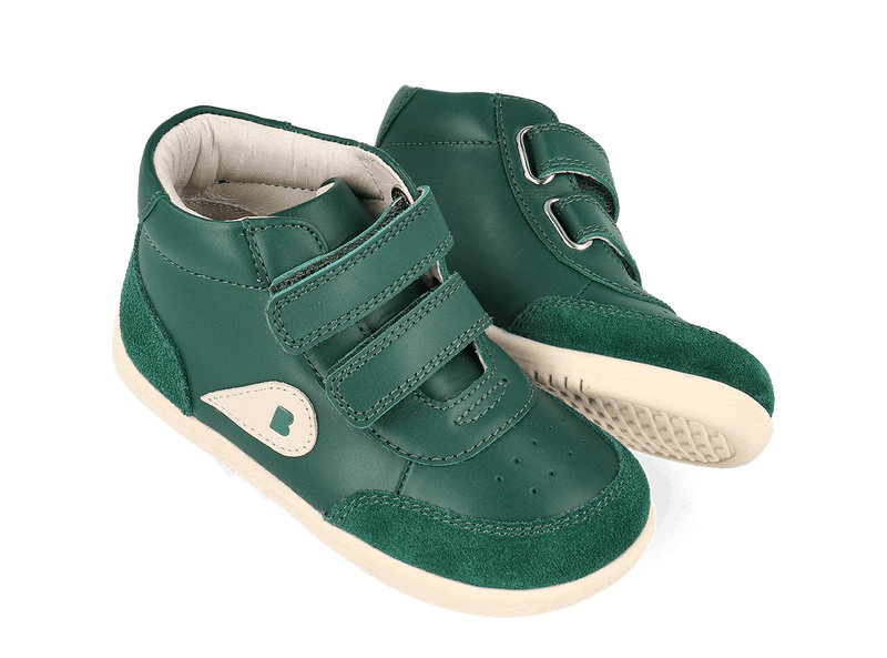 Bobux I Walk Champ High Deep Emerald + Chalk Trainers