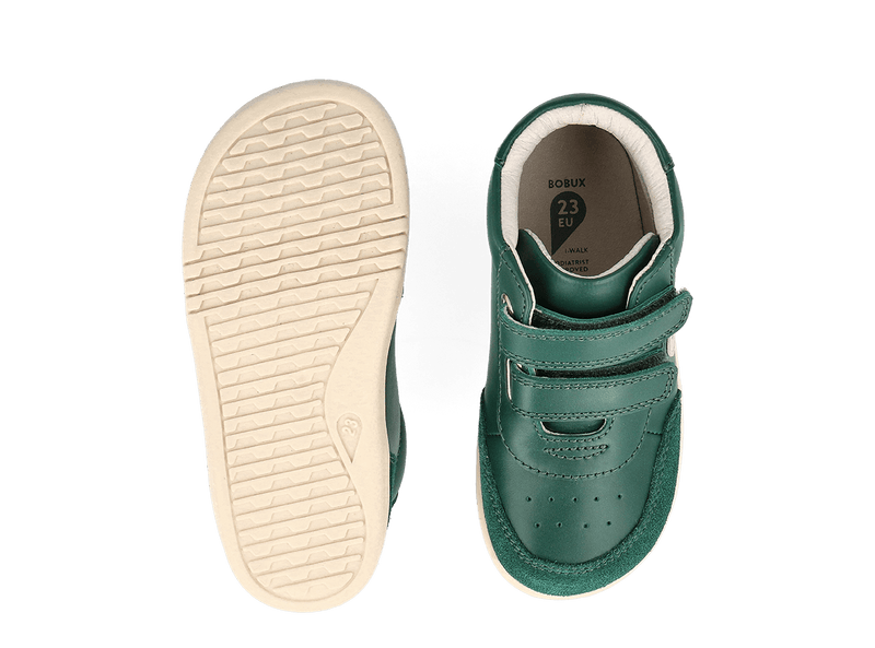 Bobux I Walk Champ High Deep Emerald + Chalk Trainers
