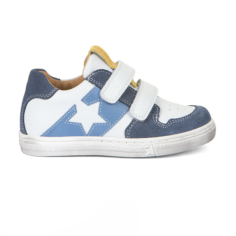 Froddo White & Blue Leather Trainers