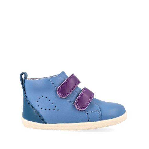 Bobux Step Up Grass Court High Elemental Blue and Purple Trainers