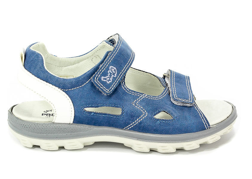 Primigi Blue Leather Open Toe Sandals