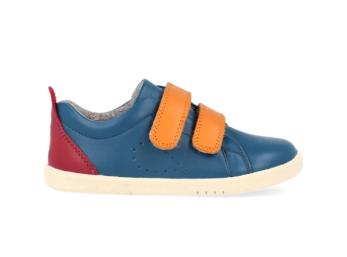 Bobux I Walk Grass Court Teal + Cranberry Combo Trainers
