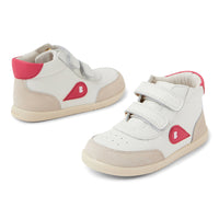 Bobux I Walk Champ High Chalk-Radiant Red Trainers