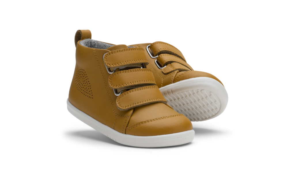 Bobux I Walk Hi Court Butterscotch Trainers