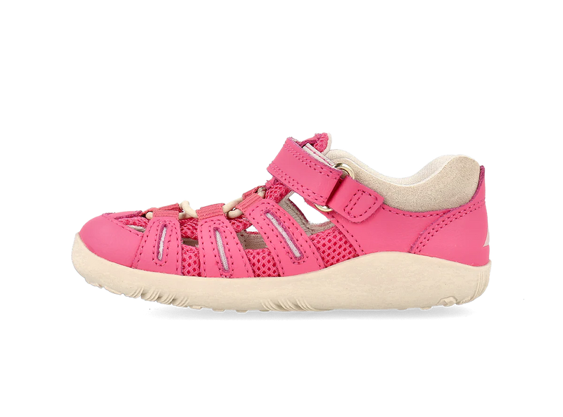 Bobux I Walk Summit Pink Cyclamen-Chalk Sandals