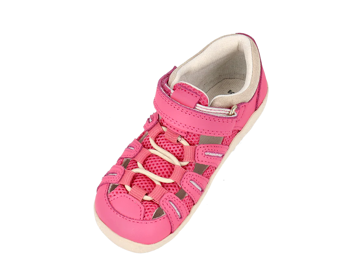 Bobux I Walk Summit Pink Cyclamen-Chalk Sandals