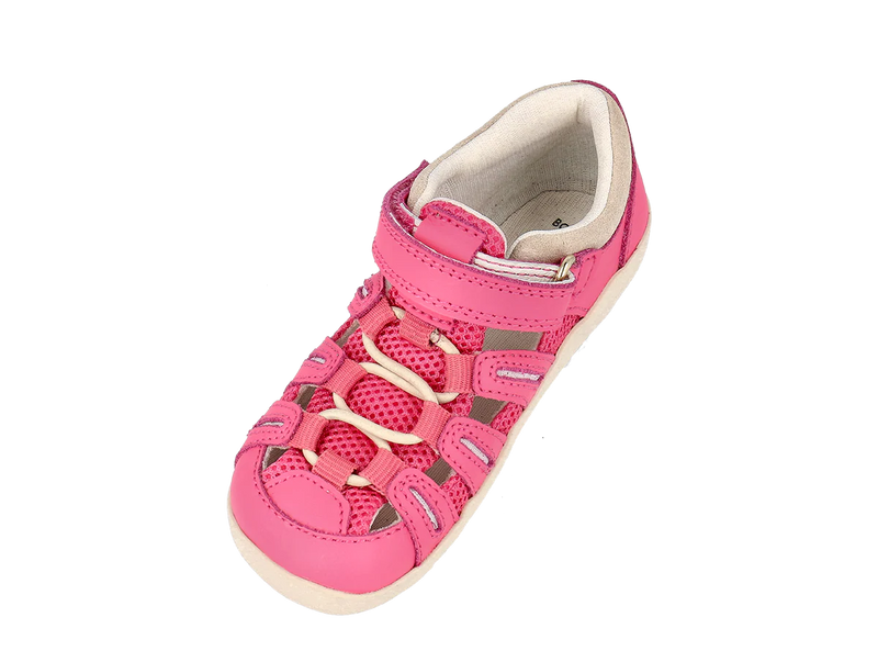 Bobux I Walk Summit Pink Cyclamen-Chalk Sandals