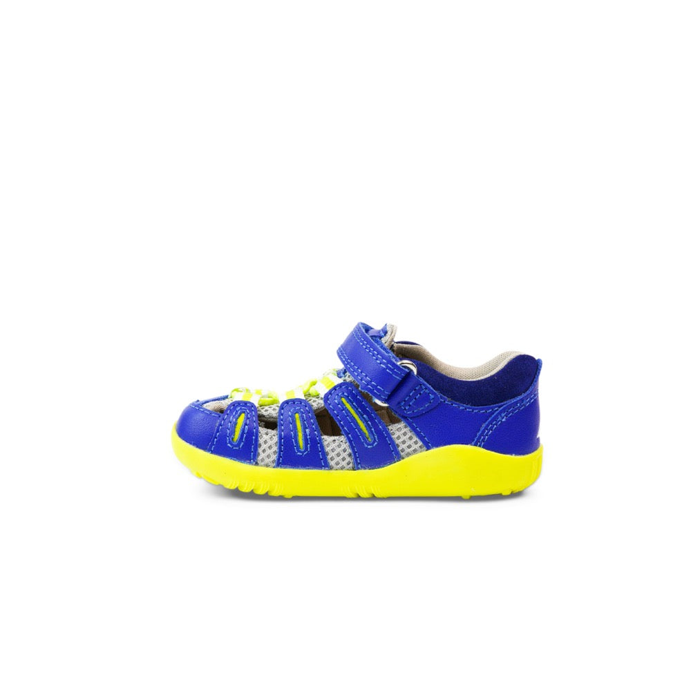 Bobux Step Up Summit Blueberry + Neon Sandals