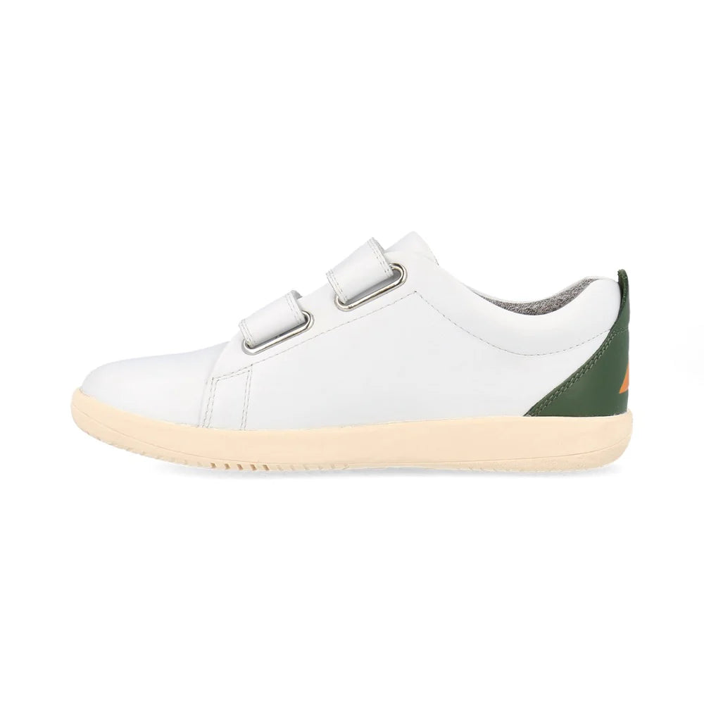 Bobux KP Grass Court White + Forest Trainers