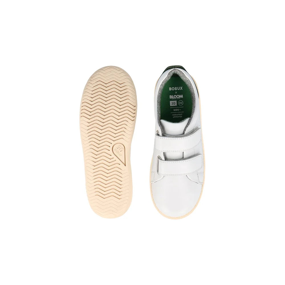 Bobux KP Grass Court White + Forest Trainers