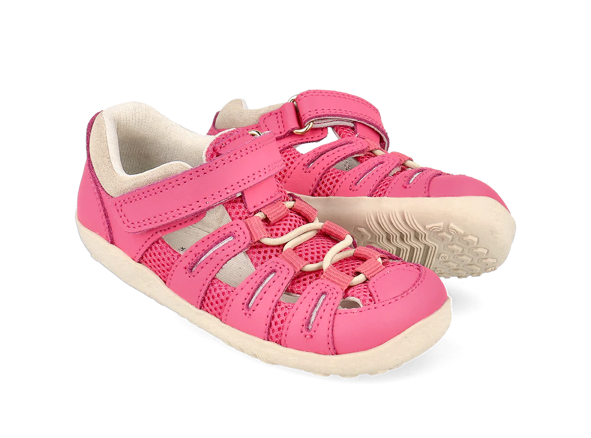 Bobux I Walk Summit Pink Cyclamen-Chalk Sandals
