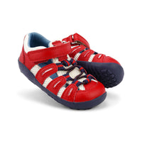 Bobux Step Up Summit Red + Navy Sandals