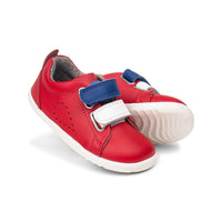 Bobux Step Up Grass Court Switch Red (Blueberry + White) Trainers