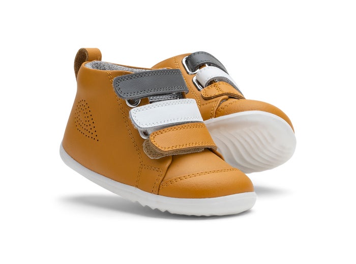 Bobux Step Up Hi Court Switch Butterscotch Trainers