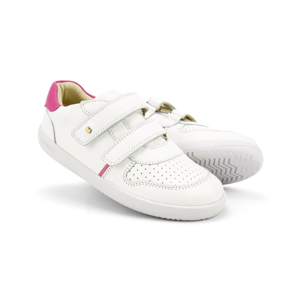 Bobux KP Riley White + Pink Trainers