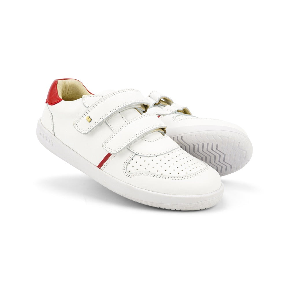 Bobux KP Riley White + Red Trainers