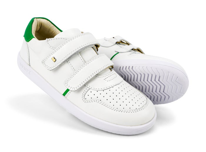 Bobux KP Riley White + Emerald Trainers