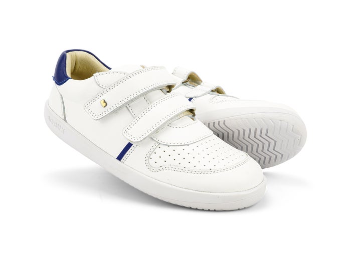 Bobux KP Riley White + Navy Trainers