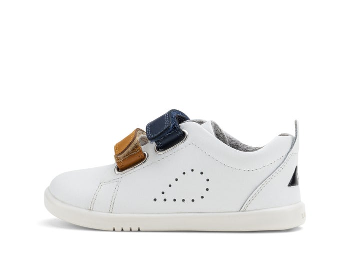 Bobux I Walk Grass Court Switch White (Navy+Buttersc) Trainers