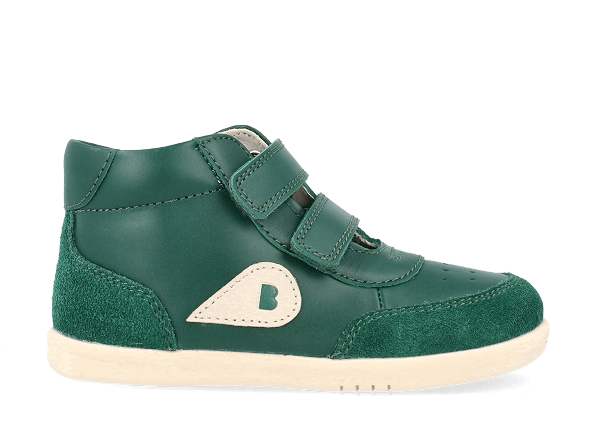 Bobux I Walk Champ High Deep Emerald + Chalk Trainers