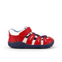 Bobux Step Up Summit Red + Navy Sandals