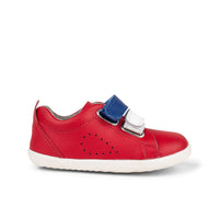 Bobux Step Up Grass Court Switch Red (Blueberry + White) Trainers